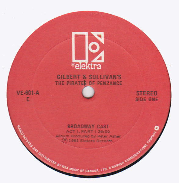 Various : Gilbert & Sullivan's The Pirates Of Penzance (Broadway Cast Recording) (2xLP, Album)