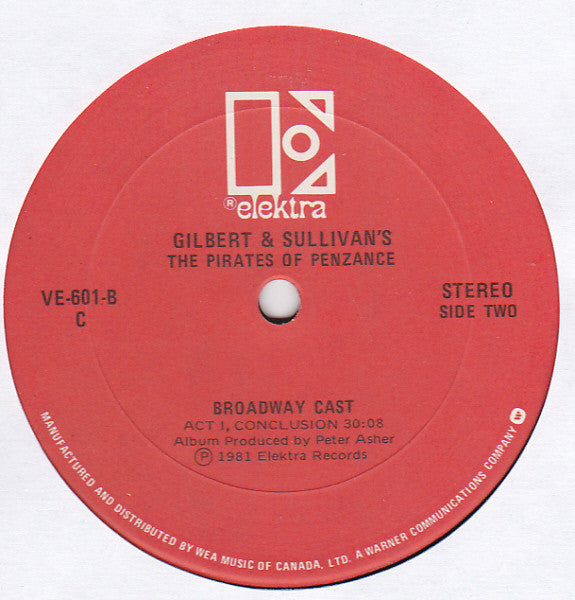Various : Gilbert & Sullivan's The Pirates Of Penzance (Broadway Cast Recording) (2xLP, Album)