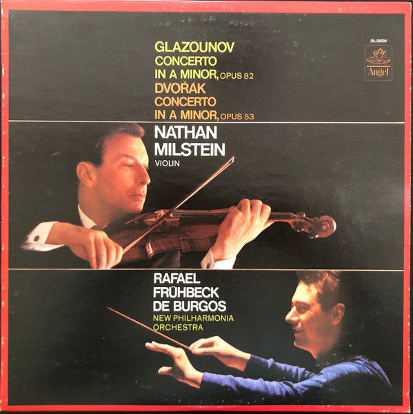 Glazunov* / Dvořák* - Nathan Milstein - Rafael Frühbeck De Burgos, New Philharmonia Orchestra : Concerto in A Minor, Opus 82 / Concerto in A Minor, Opus 53 (LP, RE, RM)