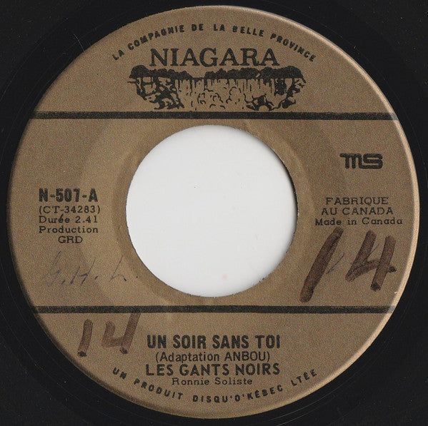 Les Gants Noirs : Un Soir Sans Toi (7", Single)