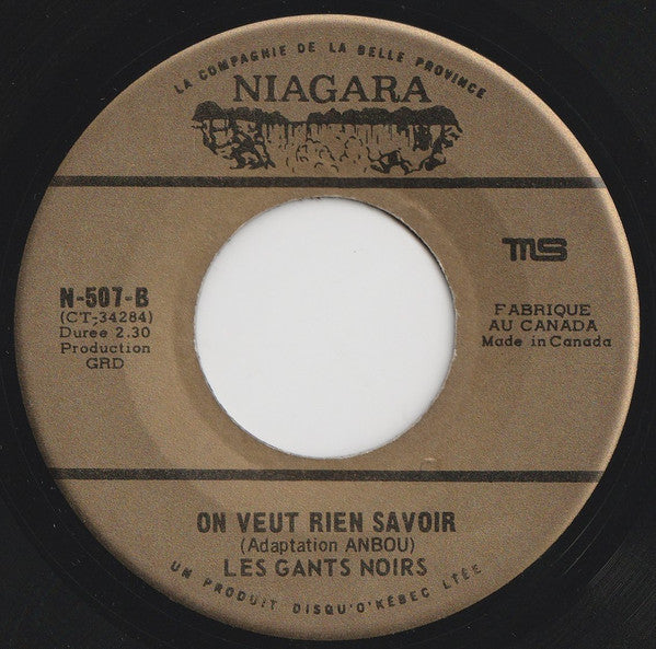 Les Gants Noirs : Un Soir Sans Toi (7", Single)