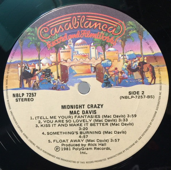 Mac Davis : Midnight Crazy (LP, Album)