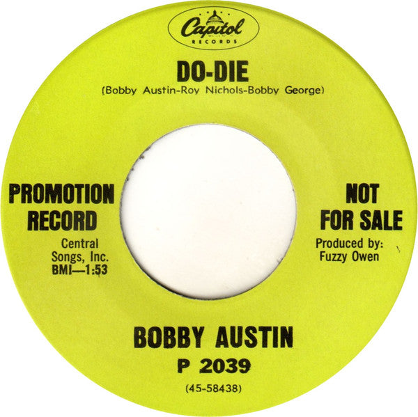 Bobby Austin : This Song Is Just For You (7", Promo)