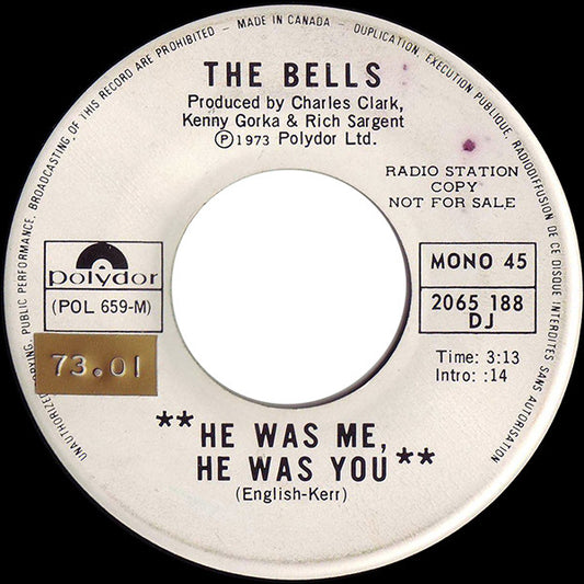 The Bells (2) : He Was Me, He Was You (7", Single, Promo)