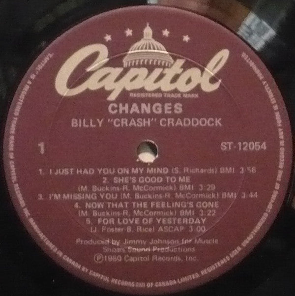 Billy 'Crash' Craddock : Changes (LP, Album)