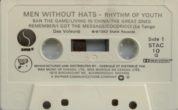 Men Without Hats : Rhythm Of Youth (Cass, Album)
