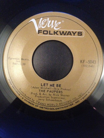 The Paupers : Simple Deed/Let Me Be (7", Single)