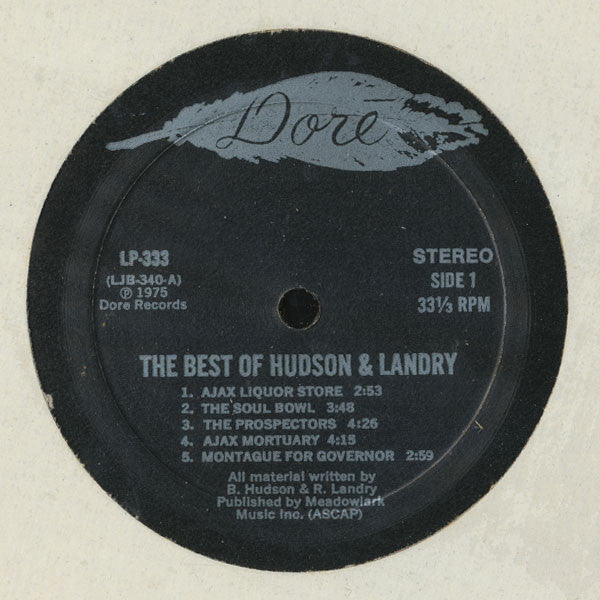 Hudson & Landry : The Best Of Hudson And Landry (LP, Comp)