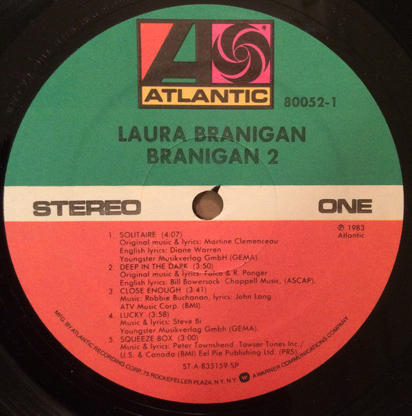 Laura Branigan : Branigan 2 (LP, Album)