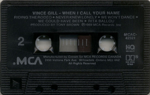 Vince Gill : When I Call Your Name (Cass, Album, Dol)