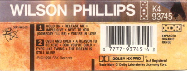Wilson Phillips : Wilson Phillips (Cass, Album)