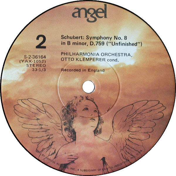 Franz Schubert, Otto Klemperer, Philharmonia Orchestra : "Unfinished" Symphony; Symphony No. 5 In B Flat Major (LP)