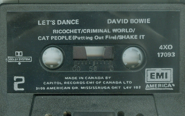 David Bowie : Let's Dance (Cass, Album, SDR)
