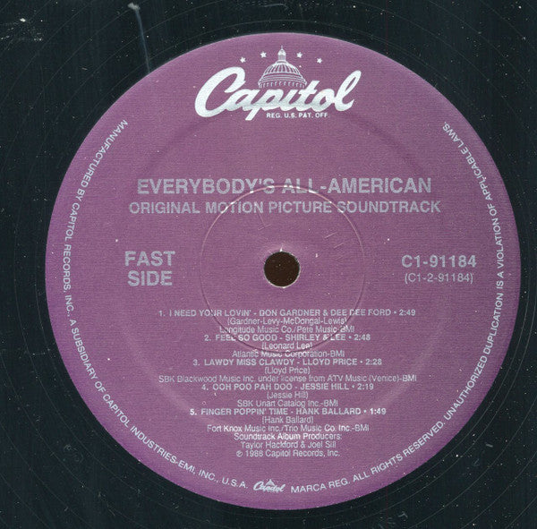 Various : Everybody's All-American (Original Motion Picture Soundtrack) (LP, Comp)