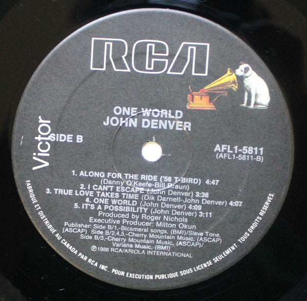 John Denver : One World (LP, Album)