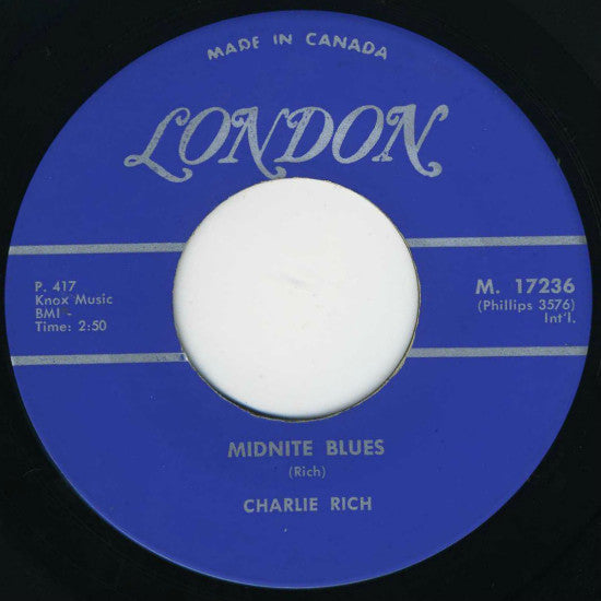 Charlie Rich : Easy Money / Midnite Blues (7")
