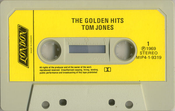 Tom Jones : The Golden Hits (Cass, Comp, Dol)
