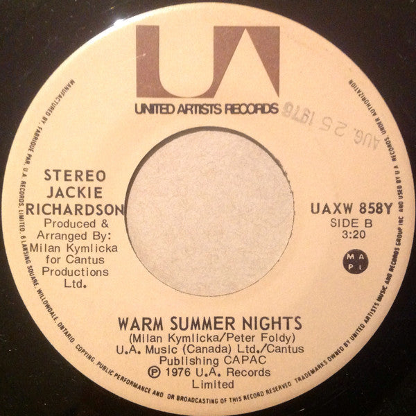 Jackie Richardson : My Prayer (7")