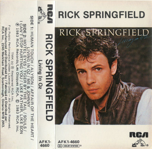 Rick Springfield : Living In Oz (Cass, Album, Dol)