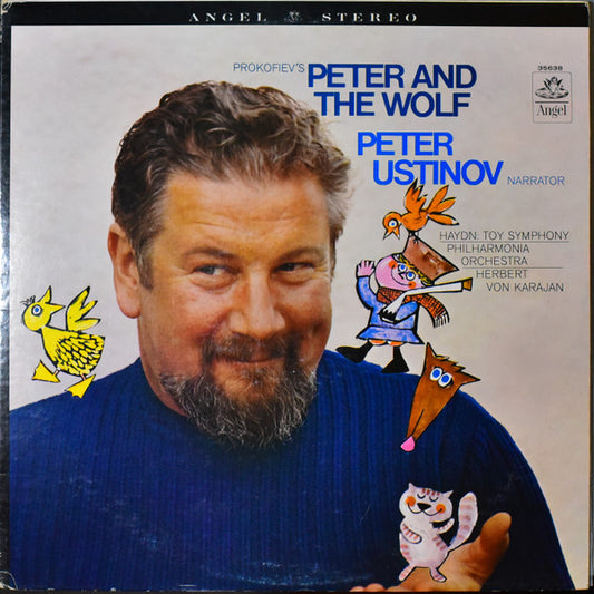 Peter Ustinov Narrator Herbert von Karajan Conductor Philharmonia Orchestra : Peter And The Wolf (LP, RE)