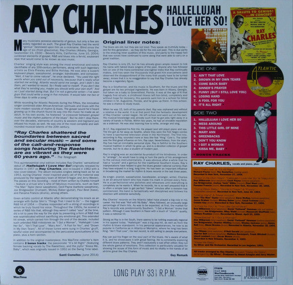 Ray Charles : Hallelujah I Love Her So! (LP, Album, Ltd, RE, RM, 180)