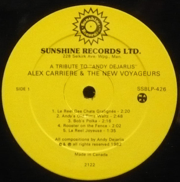 Alex Carriere & The New Voyageurs* : A Tribute To Andy Dejarlis (LP)