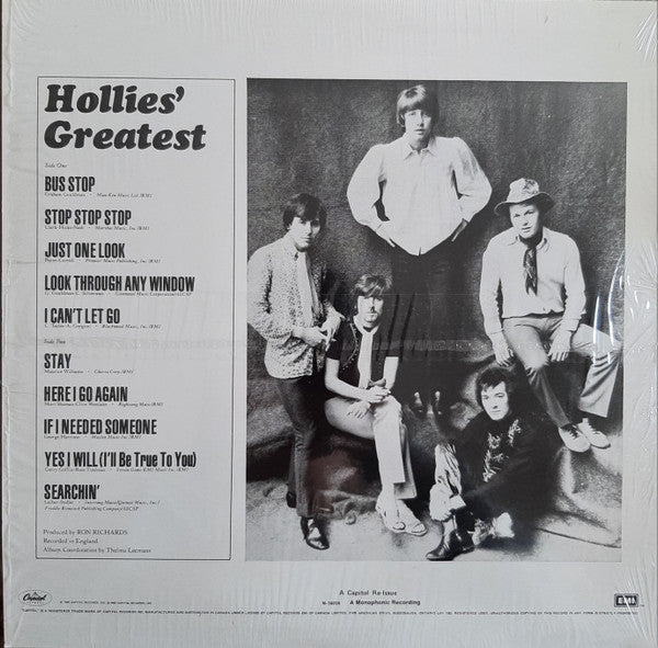 The Hollies : Hollies' Greatest (LP, Comp, Mono, RE)