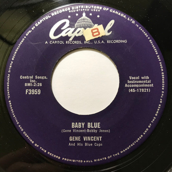 Gene Vincent & His Blue Caps : Baby Blue / True To You (7")