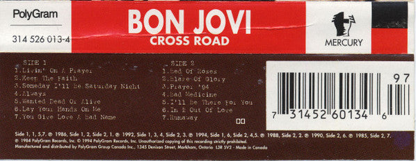 Bon Jovi : Cross Road (Cass, Comp, Dol)