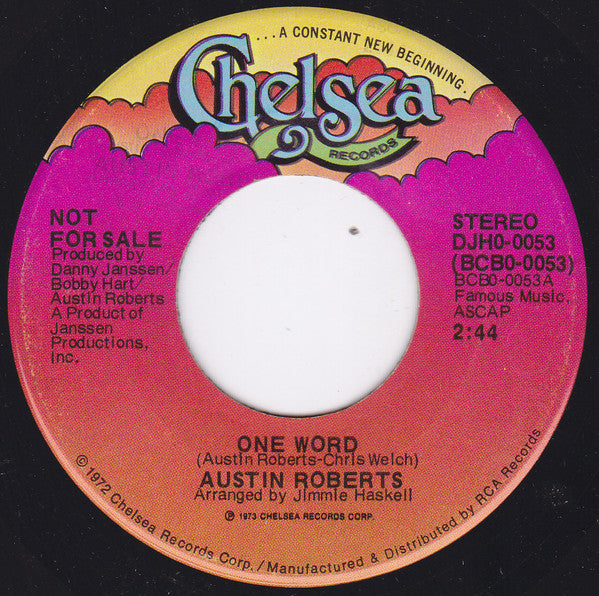 Austin Roberts : One Word (7", Promo)