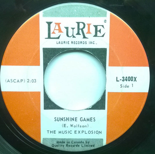The Music Explosion : Sunshine Games (7", Single)