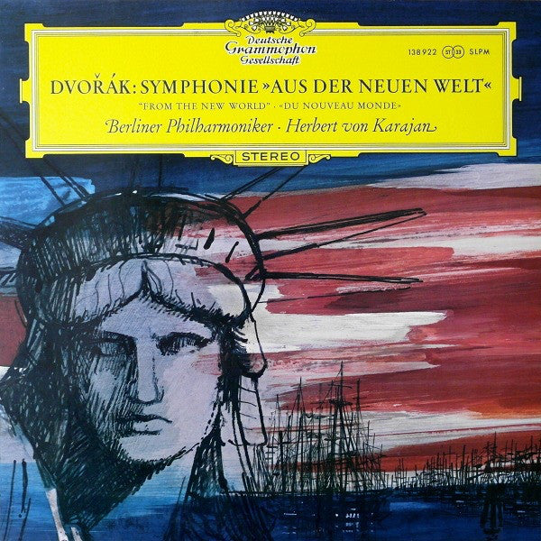 Antonín Dvořák / Berliner Philharmoniker - Herbert von Karajan : Symphonie »Aus Der Neuen Welt«  (LP, Album, RE)