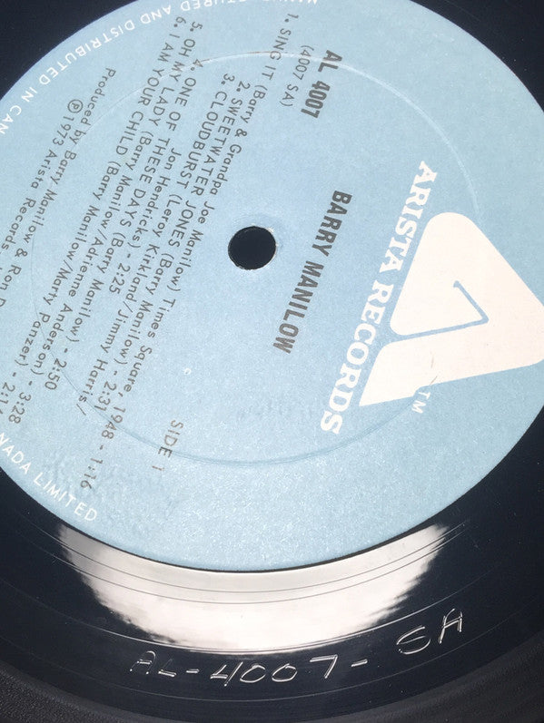Barry Manilow : Barry Manilow I (LP, Album, RE)