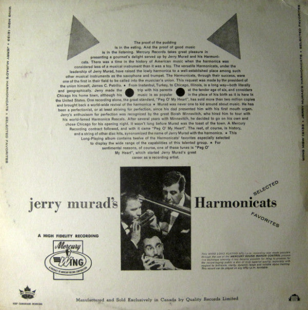 Jerry Murad's Harmonicats : Selected Favorites (LP)