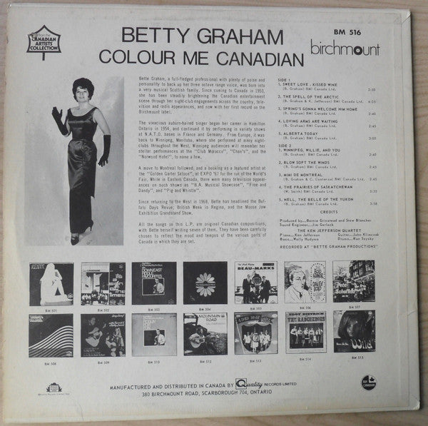 Bette Graham : Colour Me Canadian (LP, Album)