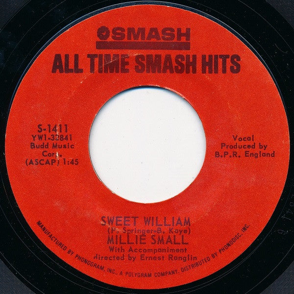 Millie Small : My Boy Lollipop / Sweet William (7", Single, Styrene)