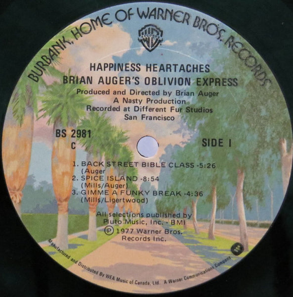 Brian Auger's Oblivion Express : Happiness Heartaches (LP, Album)