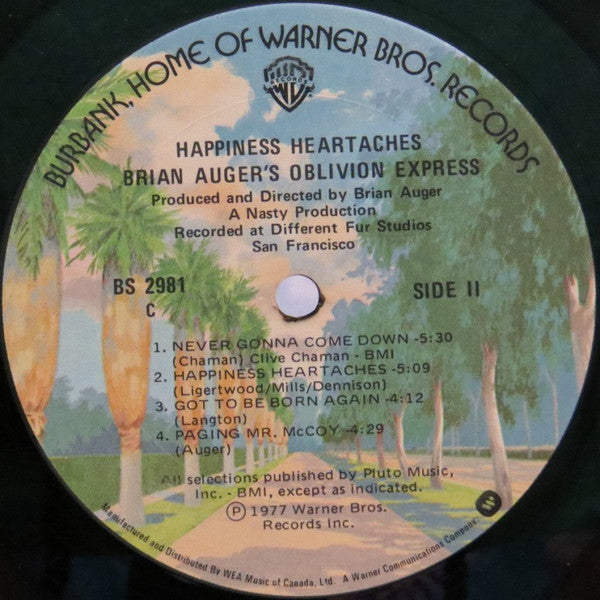 Brian Auger's Oblivion Express : Happiness Heartaches (LP, Album)