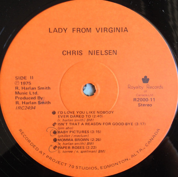 Chris Nielsen (2) : Lady From Virginia (LP, Album)