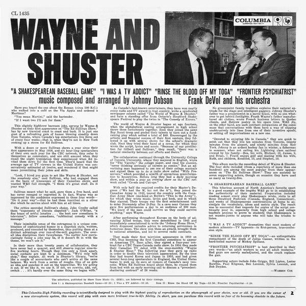 Wayne And Shuster : In Person Comedy Performance (LP, Mono)
