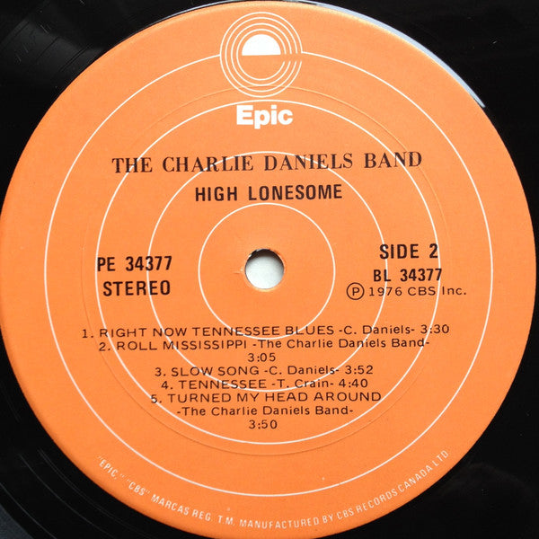 The Charlie Daniels Band : High Lonesome (LP, Album)