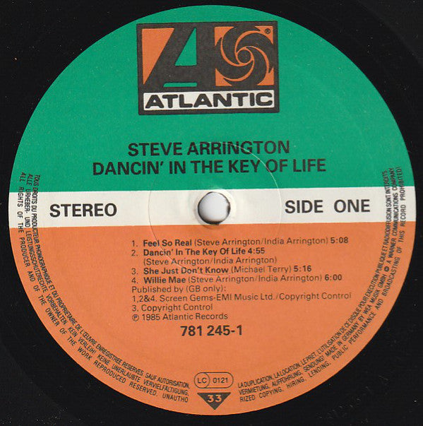 Steve Arrington : Dancin' In The Key Of Life (LP, Album)