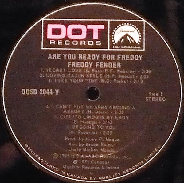 Freddy Fender (2) : Are You Ready For Freddy (LP, Album)