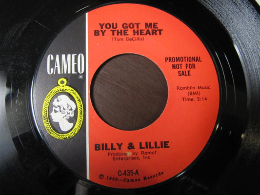 Billy & Lillie : You Got Me By The Heart (7", Promo, Styrene)