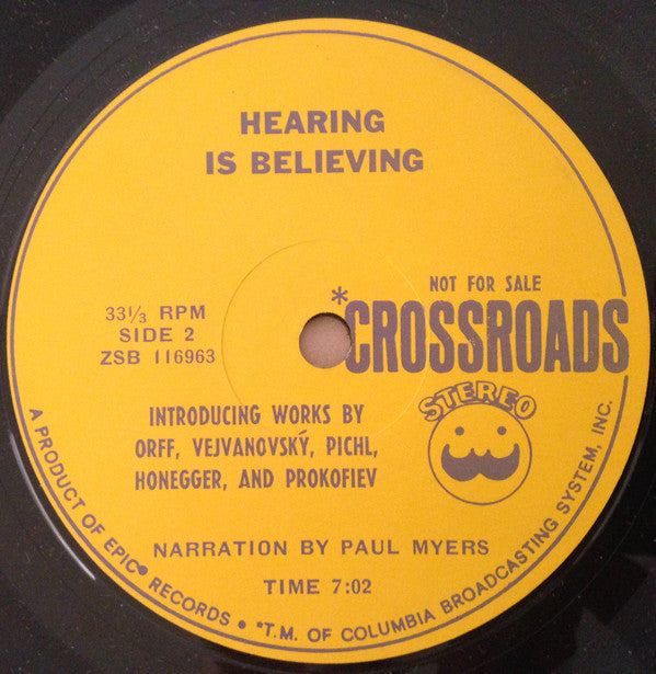 Various : Hearing Is Believing (7", Promo, Smplr)