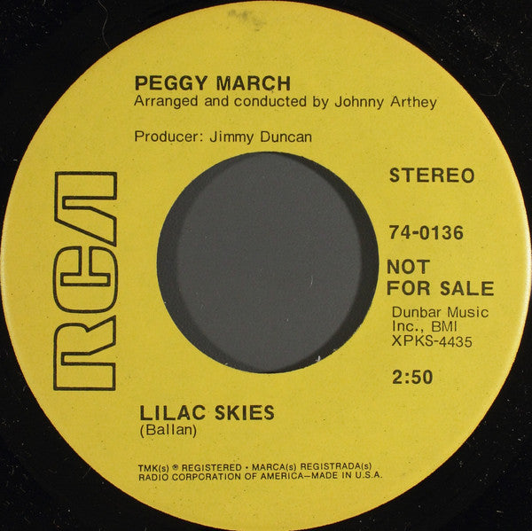 Peggy March : Boom Bang-A-Bang (7", Promo)