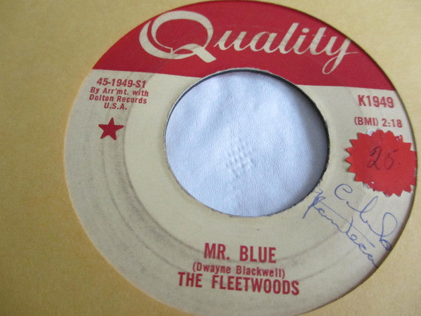 The Fleetwoods : Mr. Blue (7", Single)