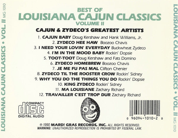Buy Various : Best Of Louisiana Cajun Classics - Vol. II