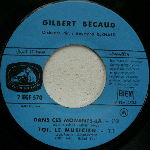 Gilbert Bécaud : Et Maintenant (7", EP, Mono)