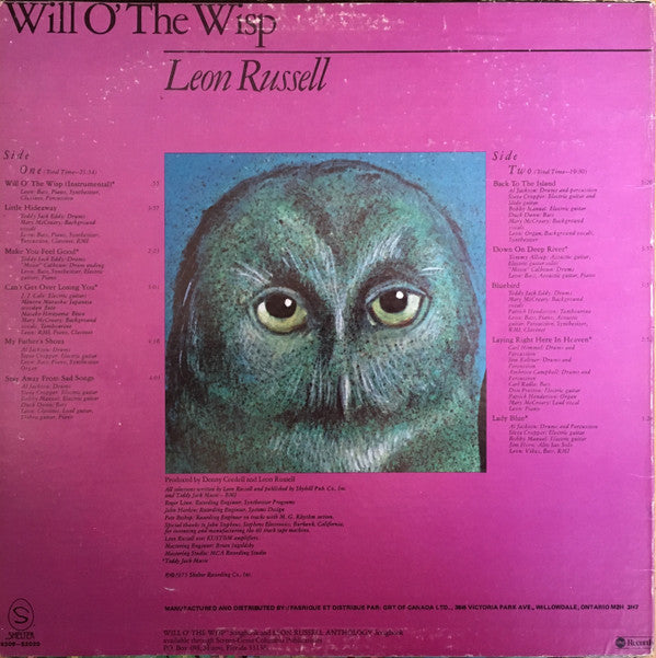 Leon Russell : Will O' The Wisp (LP, Album)